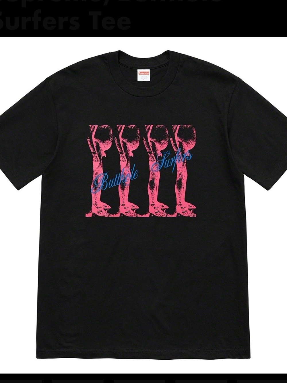Supreme x But*hole Surfers Tee XL (Black) 2021. Brand New.